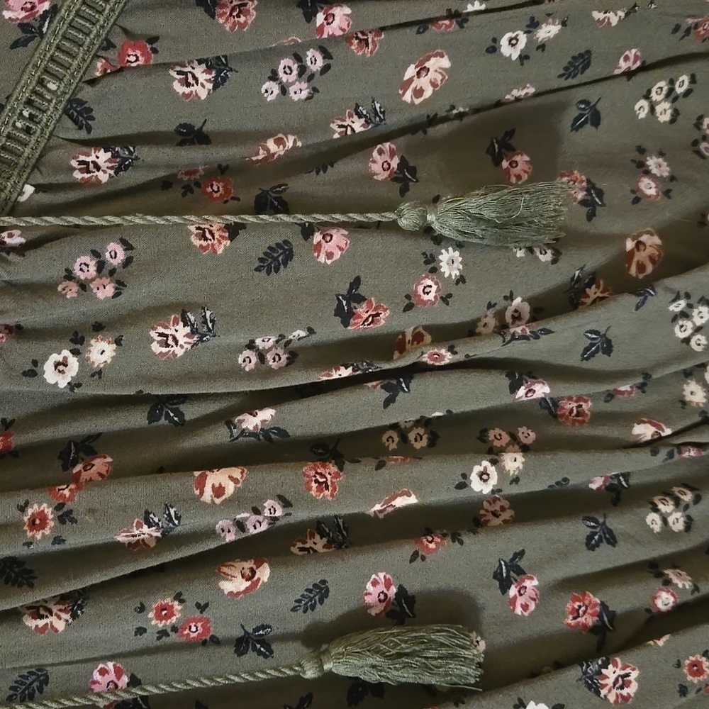 Lucky Brand Floral Green Women's Top Size SMALL: A - Picture 6 of 10